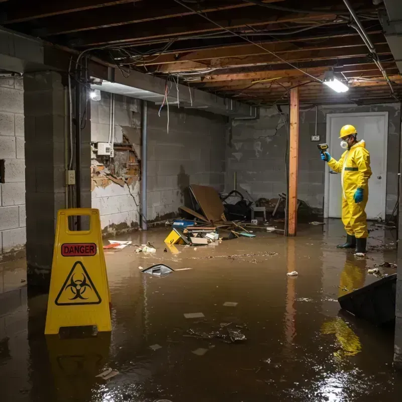 Flooded Basement Electrical Hazard in Lewisport, KY Property